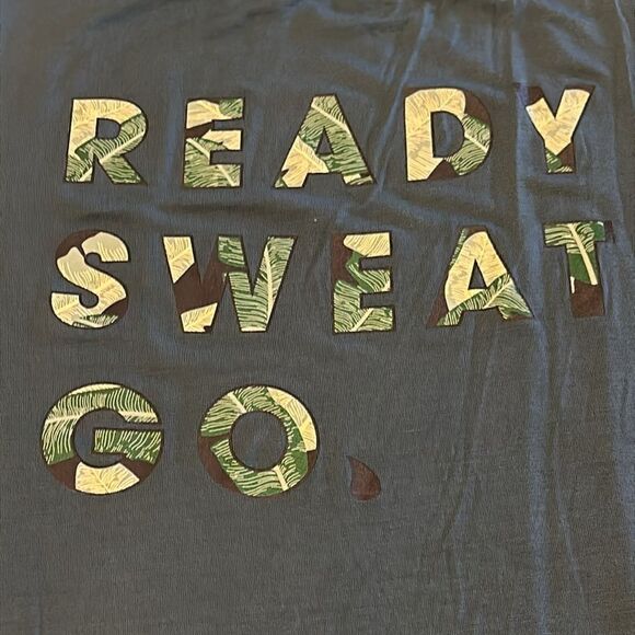 House of Tens Women’s Teal ‘Ready Sweat Go’ Tank Top - Size L - Picture 2 of 6